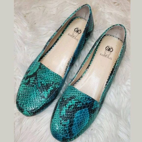 Rara Avis Shoes - Rara Avis Smoking Loafers Snakeskin Shoes Flats